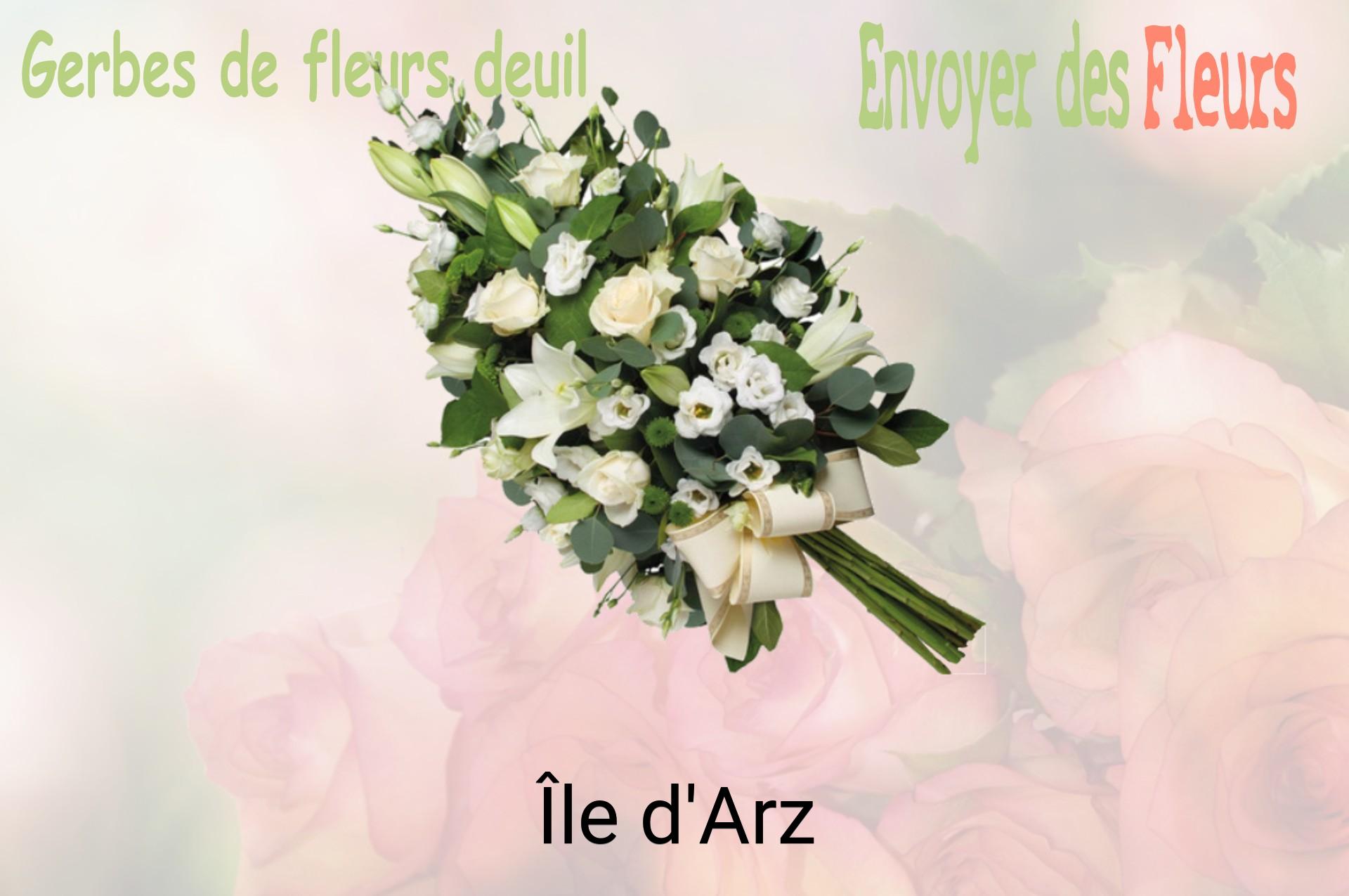Gerbe de fleurs de deuil livrée à Île-d'Arz